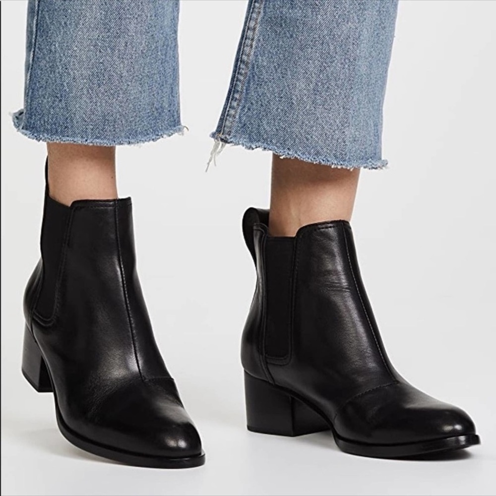 Rag & Bone Black Leather Walker Chelsea Ankle Boot